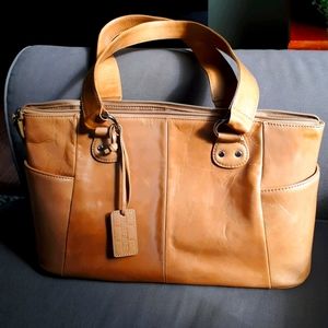Large leather Butler Bag (built-in organizer)